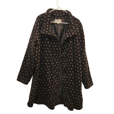 Abrigo Mujer Dentro Diamante Polar Largo Medio Columpio Cuello Embudo Negro Talla 26/28 Foto 1 de 4