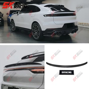 Fits For 2019-23 Porsche Cayenne Coupe Carbon Fiber Rear Trunk Spoiler Wing Kits - Foto 1 di 26
