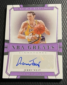 2018-19 Jerry West Lakers 15/49 Panini National Treasures NBA Greats Auto #GRJWT - Picture 1 of 2