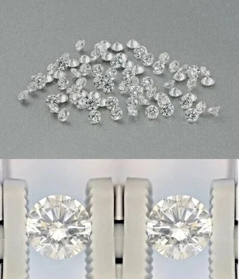 17 Pcs Loose CVD Lab-Grown Diamond 2.50 mm Round D to F - IF Certified Diamond - Image 1 of 4