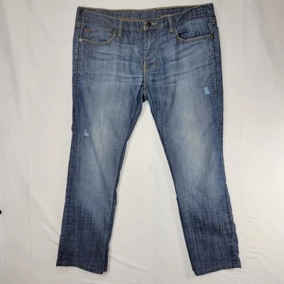 Monarchy 牛仔裤男式 36 蓝色复古牛仔直筒休闲时尚 — 第 1/4 张图片