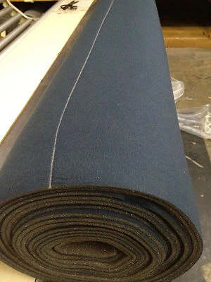 Auto Headliner Upholstery Fabric With Foam Backing 90 " x 60 " Dark Blue - Image 1 of 3