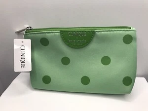 Clinique x Kate Spade Polka Dot Small Cosmetics Makeup Pouch ONLY Mint Green NWT - Picture 1 of 9