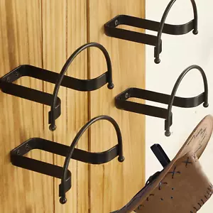 Cowboy Hat Rack 4 Pack Wall Mount Black Hat Hooks for Display - Picture 1 of 12