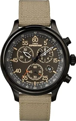 Timex Expedition Field Chronograph Black Dial Nylon 43 mm Men's Watch TW4B10200 - Image 1 of 2