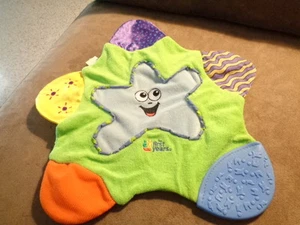 Security Blanket Star Shape Green Blue Starfish Baby Teething Crinkle First Year - Picture 1 of 6
