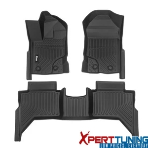 Fits 19-24 Ford Ranger Super Crew Cab 3D Car Floor Mat Carpets All Season TPE - Picture 1 of 9