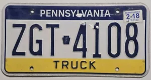 Targa Pennsylvania Truck Metal 2018 ZGT 4108 - Foto 1 di 2