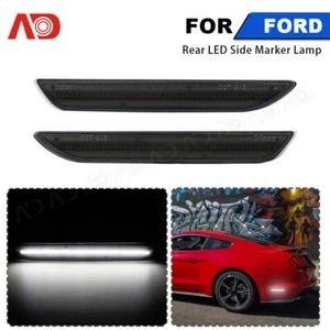 2x For 2015-22 Ford Mustang smoked Lens Rear Bumper Side Marker Lights Lamps Hot - Bild 1 von 14