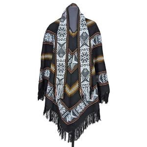 Yachma Handcrafts Wool Embroidered Poncho Ecuador Adult SML One size - Picture 1 of 12