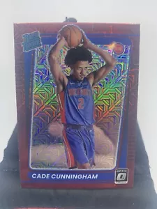 2021 Optic #161 Cade Cunningham Choice Red Rated Rookie Mojo Detroit Pistons E1 - Picture 1 of 2