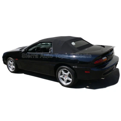 Chevrolet Camaro convertible techo 94-02 en tela de vela negra, ventana de vidrio térmico Foto 1 de 2