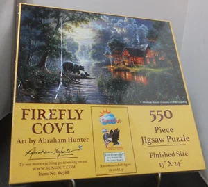 FIREFLY COVE, SUNSOUT INC, 550 pc Jigsaw Puzzle by Artist: Abraham Hunter - Picture 1 of 9