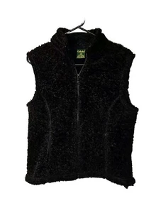 Cabelas Polartec Fleece Vest M Zip-up Fuzzy Mock Neck Zip Pockets Made In Canada - Picture 1 of 12