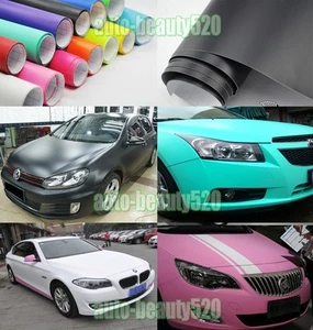 Envoltura para todo el coche - Calcomanía de vinilo mate metálico plano caliente 50 pies x 5 pies - Imagen 1 de 17