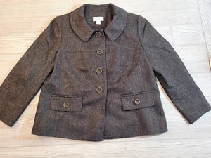 Ann Taylor Loft Womens Wool blend 3/4 sleeve Jacket Blazer Lightweight - Picture 1 of 11