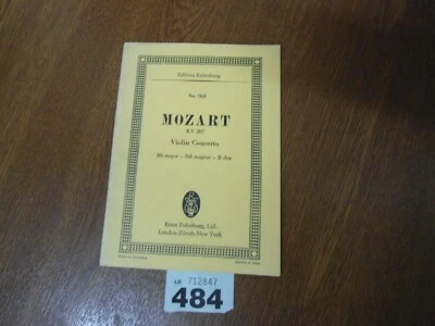No.763 MOZART Violin Concerto in B Major - Edition EULENBURG Orchestra Score - Image 1 of 4