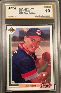 1991 Upper Deck Final Edition Jim Thome Cleveland Indians #17F GEM MINT 10 - Bild 1 von 1