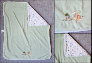 Koala Baby Reversible Baby Blanket Safari Friends Giraffe Lion Alligator Bird - Picture 1 of 11