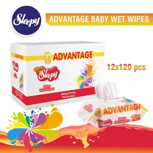 SLEEPY Baby Wipes 1440 -count, Extra-Large, with ADVANTAGE FREE SHIPPING - Picture 1 of 8