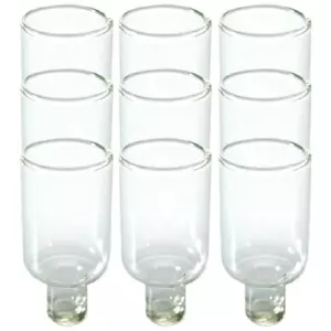 Lote de 9 vasos de velas de aceite de vidrio estrechos hágalo usted mismo candelabros menorá menorá - Imagen 1 de 12