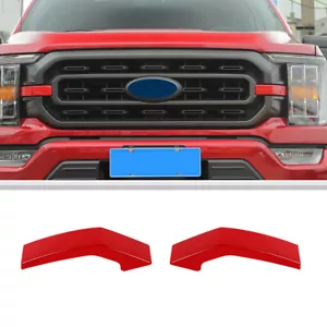 Cubierta de rejilla de parachoques delantero rojo biseles accesorios para Ford F150 F-150 2021+ - Imagen 1 de 11