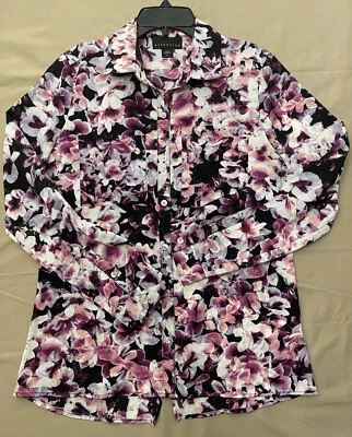 Camisas con botones de atención para mujer lengüeta enrollable manga larga abertura bolsillos traseros talla S Foto 1 de 4