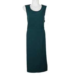 Tussah Dress Womens 14 L Green Midi Tie Back Office Cocktail Evening Formal - Picture 1 of 8