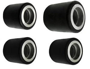 Aluminium Gummi Rollen für Palettenwagen Räder ohne Kugellager  Ø80 mm RAG-RB - Bild 1 von 7