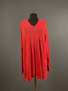 Iris von Arnim Damen Rot Leinen Baumwolle Strick Tunika Pullover Pulli Gr. S - Bild 1 von 9