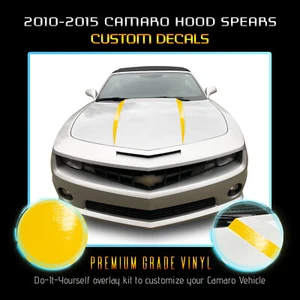 For 2010-2015 Chevy Camaro Hood Spears Stripes Graphic Vinyl Decal Glossy Matte - Picture 1 of 21