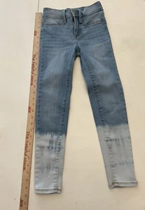 Old Navy Ballerina Light Blue Jeggings Girls Size 8 Adjustable Waist - Picture 1 of 11