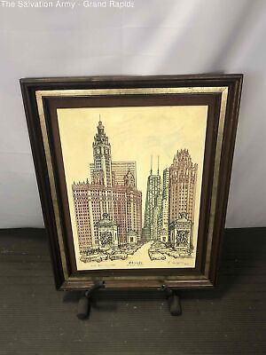 Limited Edition Chicago Etching By Eugene Andreyev (293/5000) • 20.50€