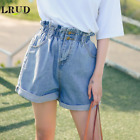 Women's Jeans Blossom Elastic Waist Denim Summer High Waist Slim Hot Shorts