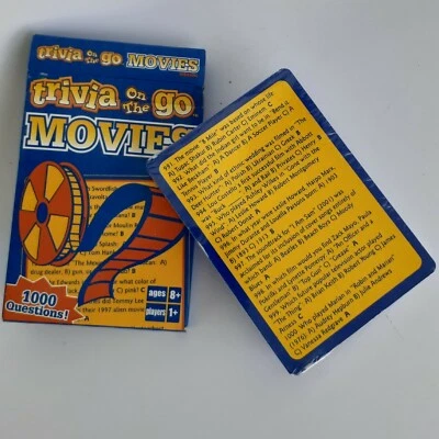 Trivia On The Go 1000 Questions MOVIES Edition Travel Card Game Fundex Cards  - Image 1 of 3