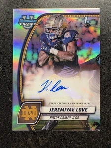 Jeremiyah Love Auto /299 - Refractor - 2024 Bowman U Chrome - Heisman Candidate? - Bild 1 von 10