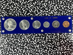 1956 Canada 6x Coin Mint Set In Capital Plastic Lot#B3070 Silver! - Picture 1 of 2