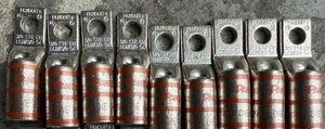 9-Panduit LCAN3/0-56 LCAN3056 Copper Compression Lug 1 Hole 3/0 AWG Narrow 5/16 - Picture 1 of 2