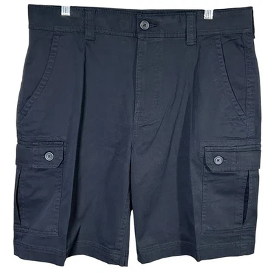 Pantalones Cortos Carga St Johns Bay Para Hombres Azul Marino Cómodos Elastizados Talla 36 Calce Clásico Foto 1 de 4