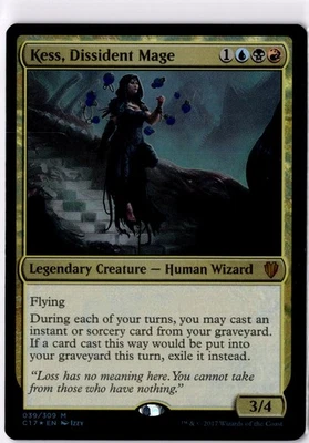 Kess, Dissident Mage LP/NM* FOIL Commander 2017 ENGLISH 039/309 mtg -UnltdCards - Image 1 of 2
