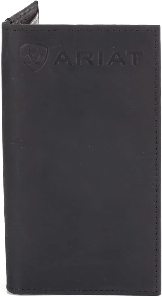 Ariat Western Mens Rodeo Wallet Leather Logo Black A3548601
