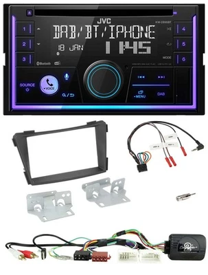JVC Lenkrad USB 2DIN DAB Bluetooth CD Autoradio für Hyundai i40 11-19 AUX USB sc - Bild 1 von 4