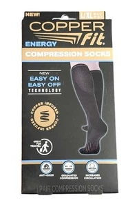Copper Fit Energy & Easy-On Black Compression Socks - Size L/XL - Bild 1 von 2