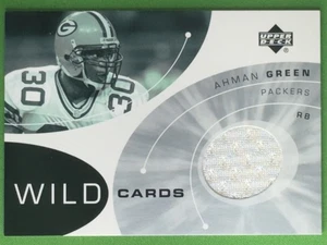 2002 Upper Deck Wild Cards Ahman Green #WC-AG Game Used GU Jersey Relic - Picture 1 of 2