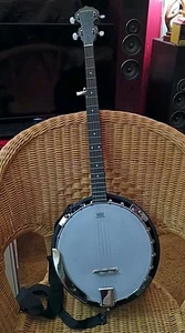 Mastercraft 5-String Banjo Closed Back Beautiful Red Wood Color Excellent Condit - Picture 1 of 20