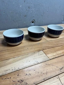 RORSTRAND - Koka - Sweden Blue Dipping Bowls - Set of 3 - Nice Condition - Picture 1 of 4