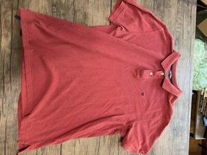 Givenchy Polo Shirt Sz Large Mens Red Short Sleeve Cotton Logo Preppy - Picture 1 of 3