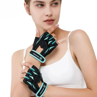 Gym Gloves for Men Women Weight Lifting Half Fingers Breathable Anti Slip Gloves - Imagem 1 de 4