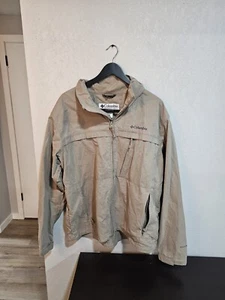 Columbia long sleeve solid tan full zip secure pockets elastic hem jacket XL - Picture 1 of 2