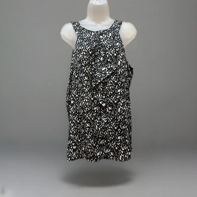 Blusa para mujer Covington blanca y negra con estampado de leopardo talla grande  Foto 1 de 4